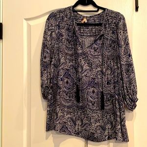 A Pea in the Pod Ella Moss Tassel Top Size S